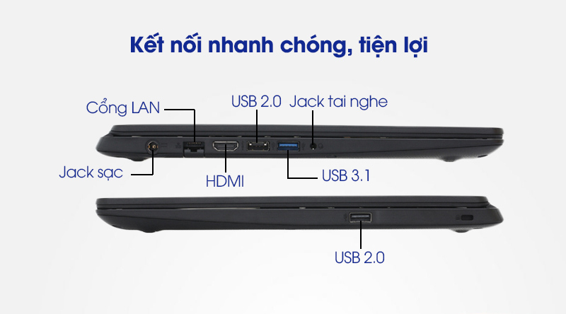 cổng kết nối trên laptop acer aspire 3 A315