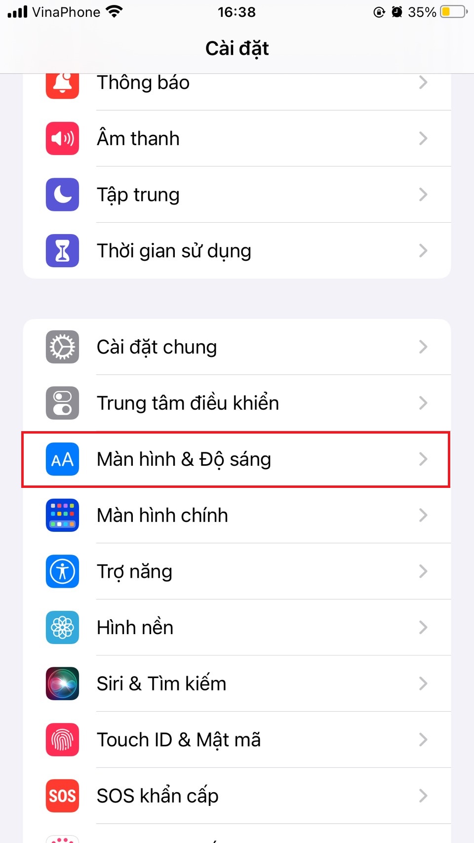 Chuyển sang chế độ tối trên iphone