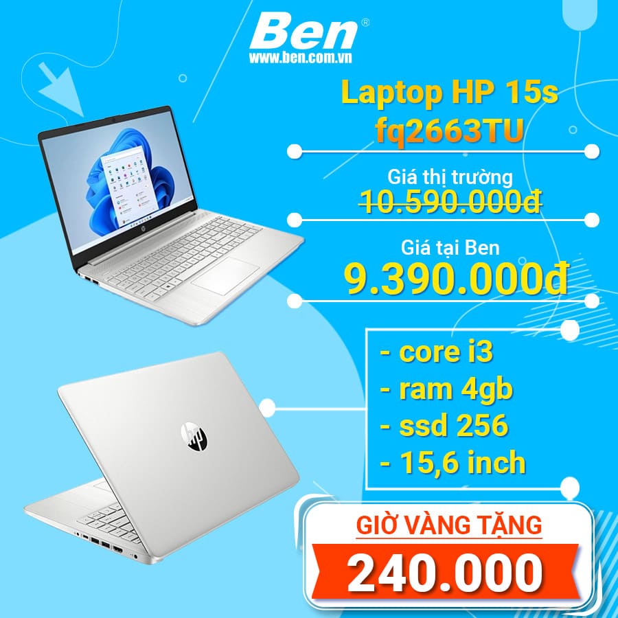 Laptop HP 15s fq2663TU 1
