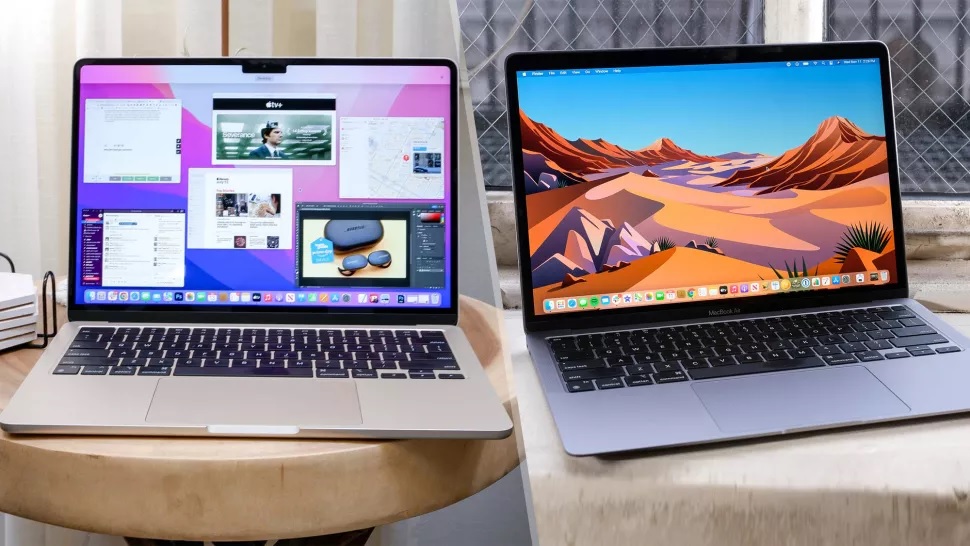 Màn hình MacBook M2 vs M1