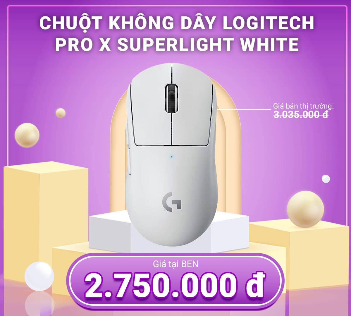 Logitech Pro X Superlight white