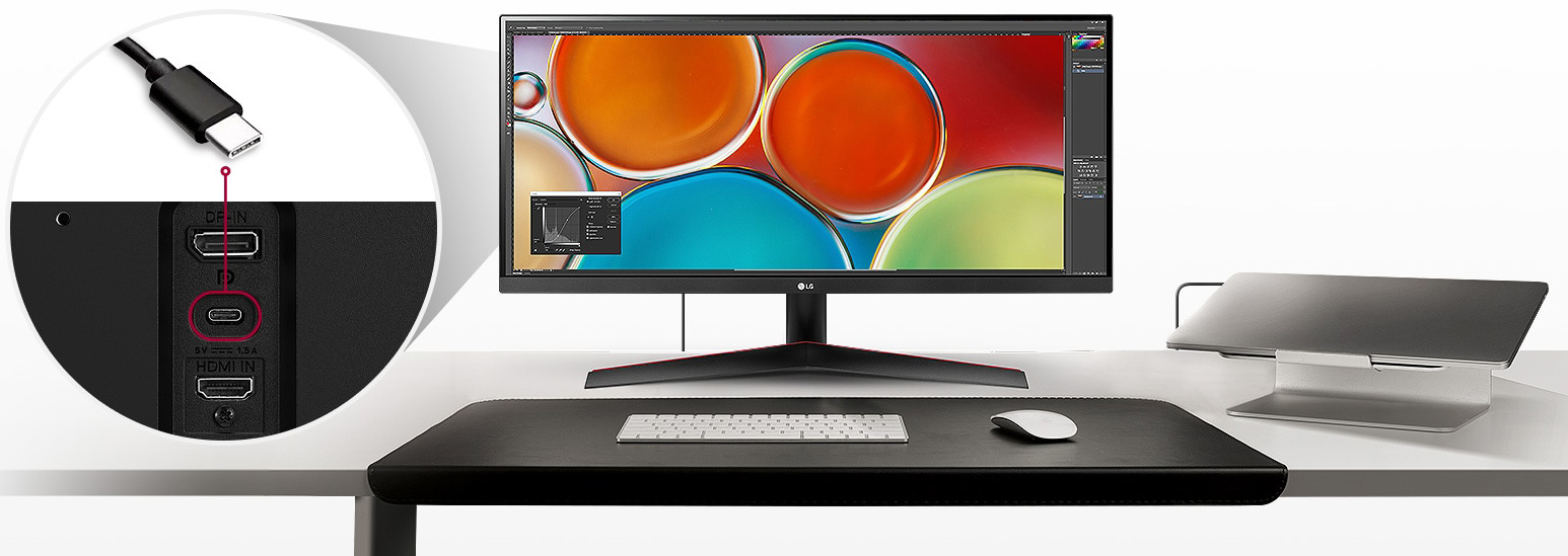 LG UltraWide 29WP60G-B còn được trang bị tính năng tiện ích như cổng USB 3.0