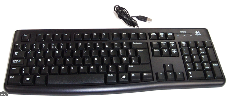 Bàn phím có dây Logitech K120 có thiết kế đơn giản, gọn nhẹ và rất tiện dụng.