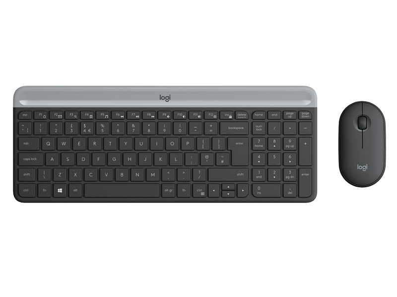 Logitech MK470 Slim sử dụng kết nối không dây thông qua bộ thu USB