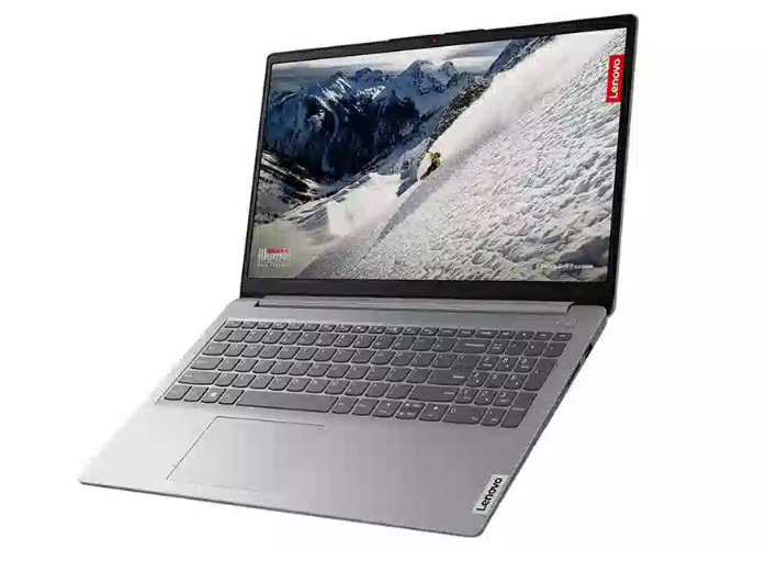 Laptop Lenovo IdeaPad 1 15AMN7 82VG0022VN có thiết kế tinh tế và thời trang với màu xám sang trọng.