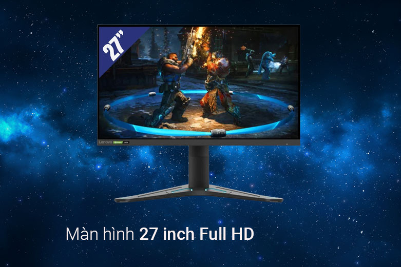 Màn hình Gaming Lenovo G27-20 mang đến trải nghiệm chơi game mượt mà và nhạy bén.