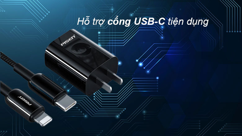 Sạc PISEN Quick PD 18W được thiết kế với các tính năng bảo vệ an toàn đáng tin cậy.