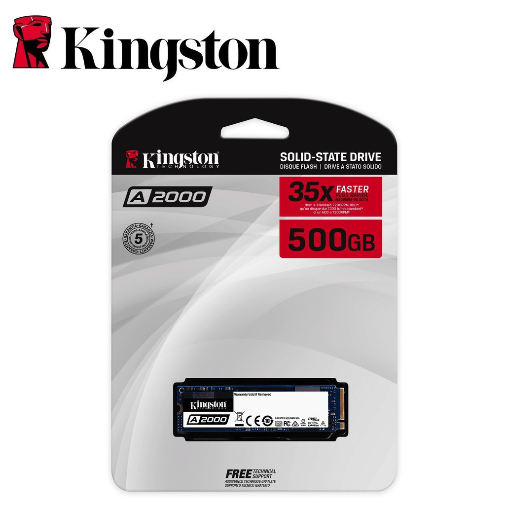 Với dung lượng ổ cứng 500GB, Kingston A2000 cung cấp không gian lưu trữ đáng kể cho các tệp tin và ứng dụng của bạn.