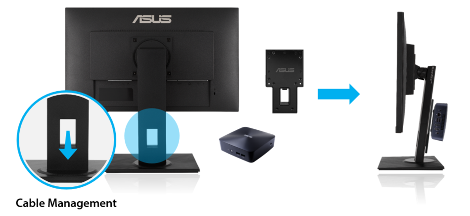 Màn hình Asus VA24DQLB được thiết kế với vẻ đẹp đơn giản và tinh tế.