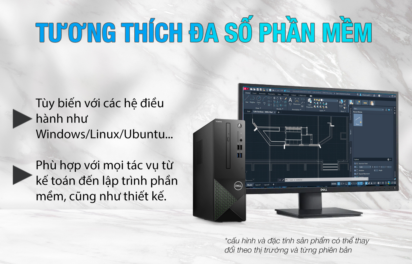 Máy tính Dell Vostro 3710 được cài đặt sẵn hệ điều hành Windows 11 Home