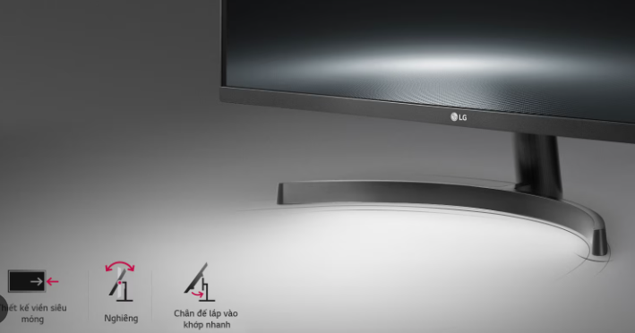 Màn hình LG 27QN600-B đi kèm với các cổng kết nối phổ biến như HDMI, DP và Audio.