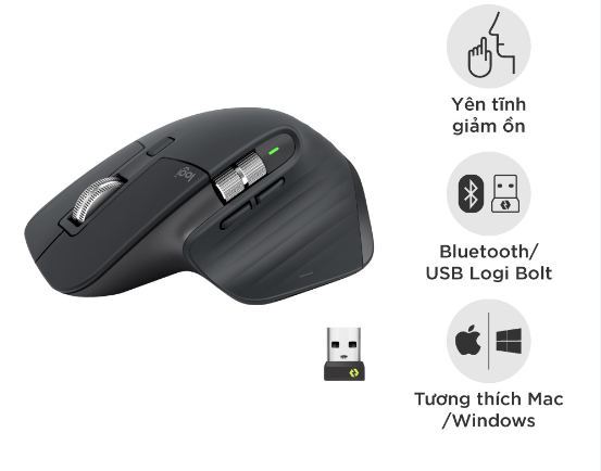 Chuột không dây Logitech MX MASTER 3S đã thu hút sự chú ý của nhiều người dùng bởi tính năng vượt trội và thiết kế đẳng cấp.