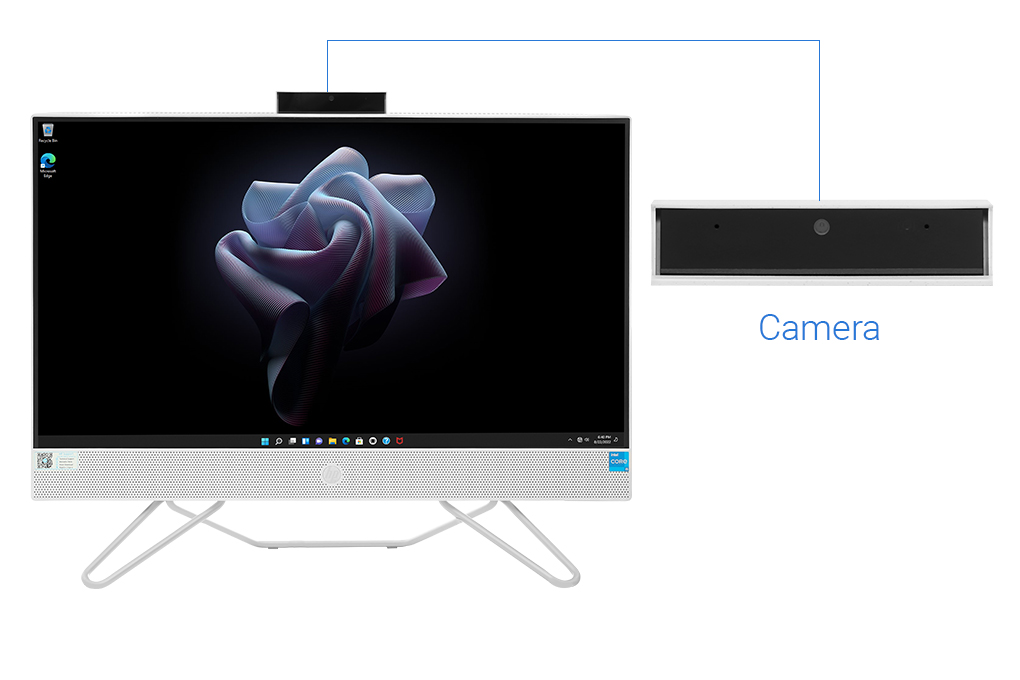 Tính năng kết nối và âm thanh Máy tính All In One HP 24-cb1025d hỗ trợ kết nối không dây Wlan ac và Bluetooth
