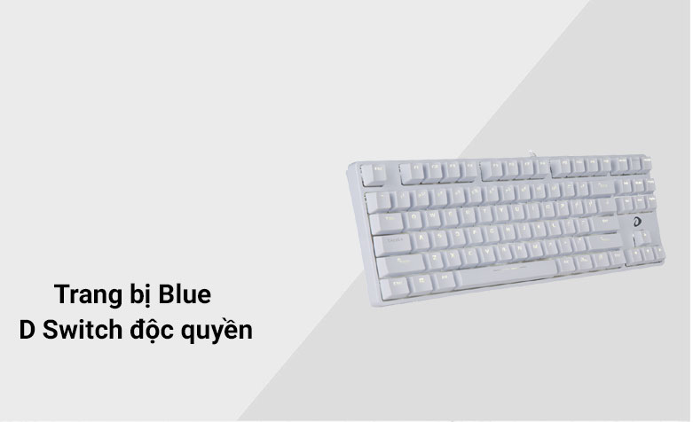 Bàn phím cơ DareU EK87 White Blue Switch được thiết kế với lỗ thoát nước dưới phím, giúp bàn phím chống lại tác động của nước và các chất lỏng khác.