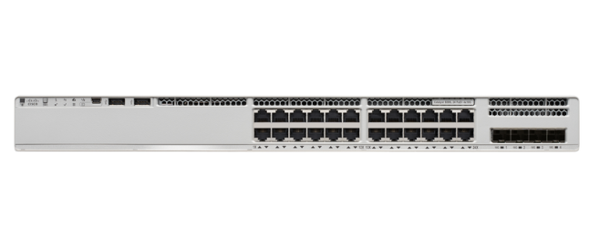 Thiết bị chuyển mạch Switch Cisco C9200L-24PXG-4X-E được trang bị tổng cộng 24 cổng PoE+ với khả năng chuyển đổi tốc độ cao lên đến 10G cho 8 cổng và lên đến 1G cho 16 cổng khác.