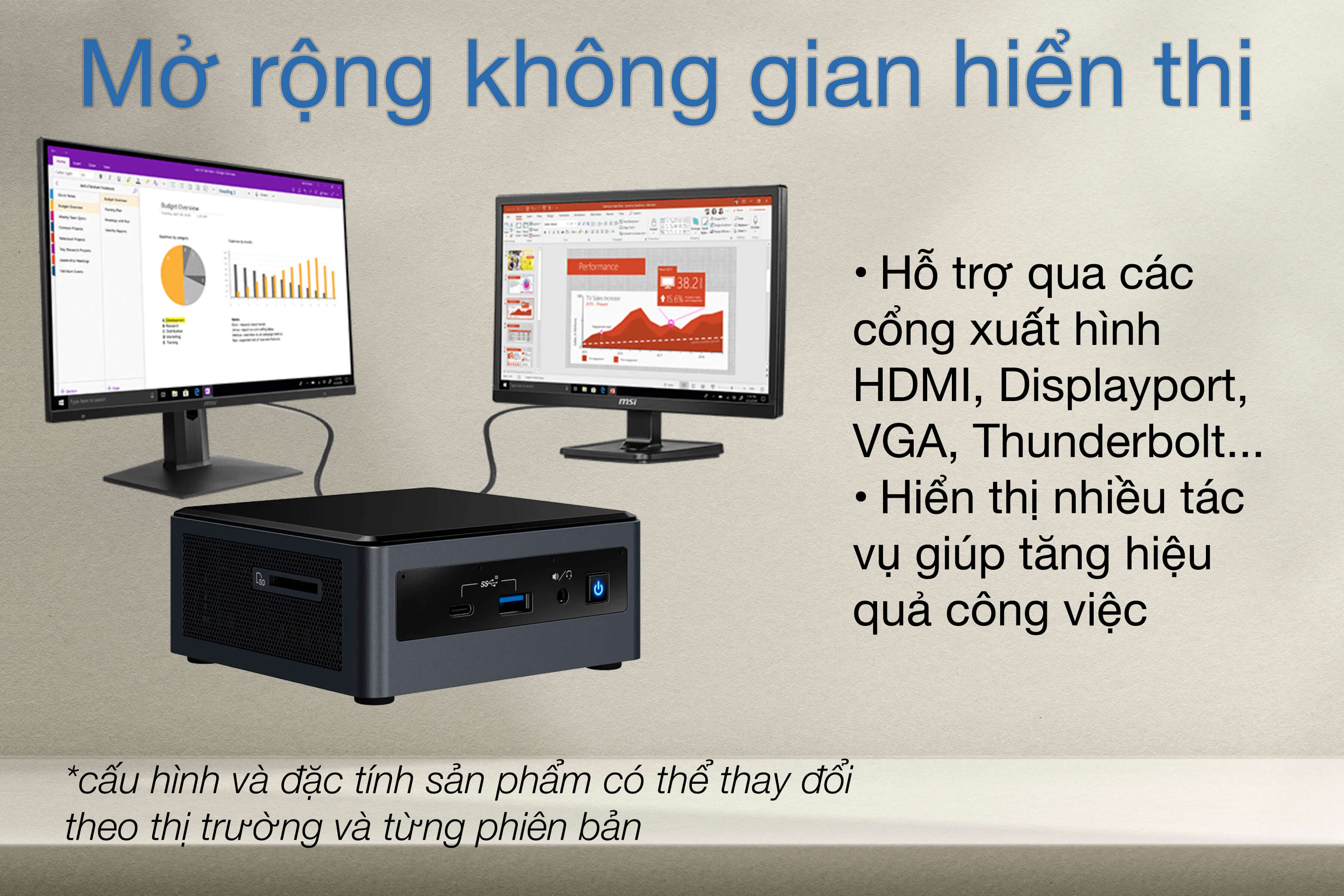 Một trong những điểm đặc biệt của Máy tính để bàn Intel BXNUC10i7FNH2 - NUC Kit là khả năng cấu hình RAID với ổ cứng 2.5 HDD/SSD và ổ cứng M.2 SATA SSD.