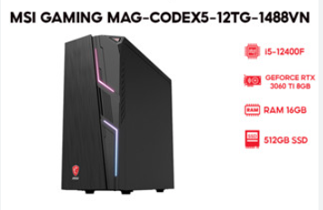 Máy tính để bàn MSI MAG-Codex5-12TG-1488VN nâng tầm trải nghiệm gaming