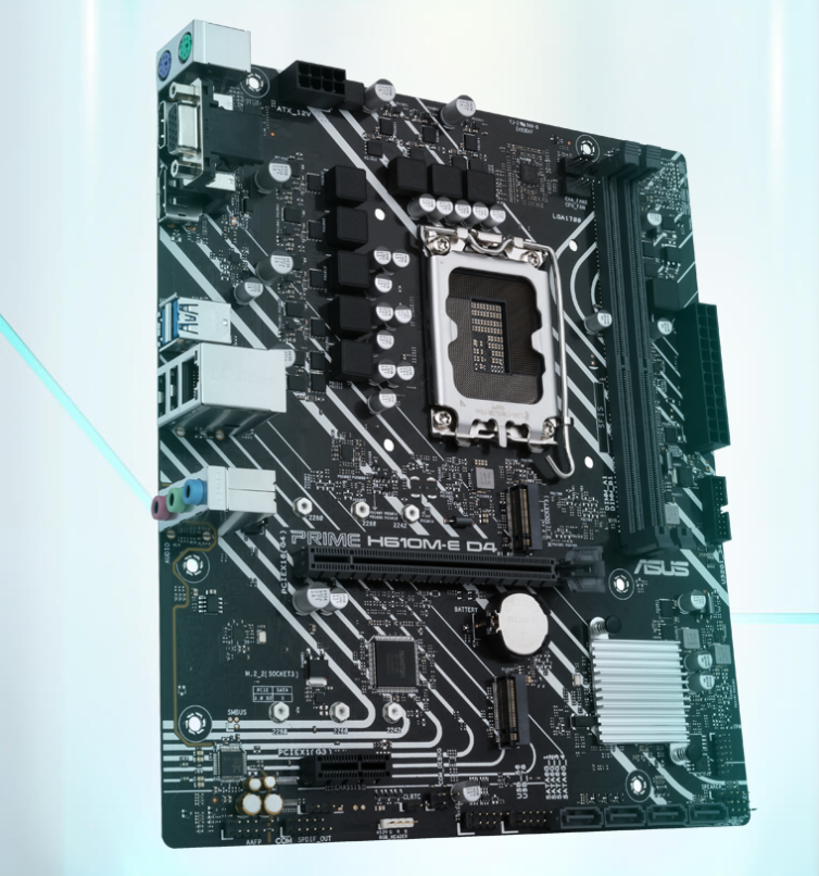 Mainboard Asus PRIME H610M-E D4 được thiết kế với sự tập trung vào độ bền và sự ổn định.