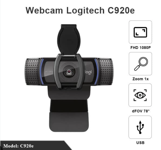 Webcam Logitech C920e được trang bị nhiều độ phân giải, giúp bạn lựa chọn tùy theo nhu cầu sử dụng