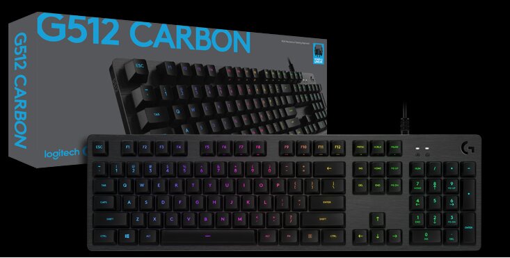 Bàn phím cơ Logitech G512 Carbon RGB là một sản phẩm đáng chú ý trong dòng sản phẩm bàn phím chơi game cao cấp của Logitech.