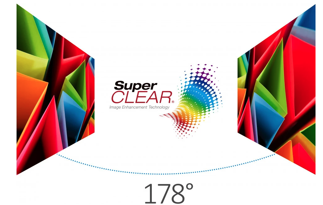 Công nghệ SuperClear® IPS kết hợp với góc nhìn lên đến 178 độ, mang đến màu sắc phong phú từ mọi góc nhìn và hình ảnh cực kỳ sắc nét, dù bạn xem từ góc như thế nào.