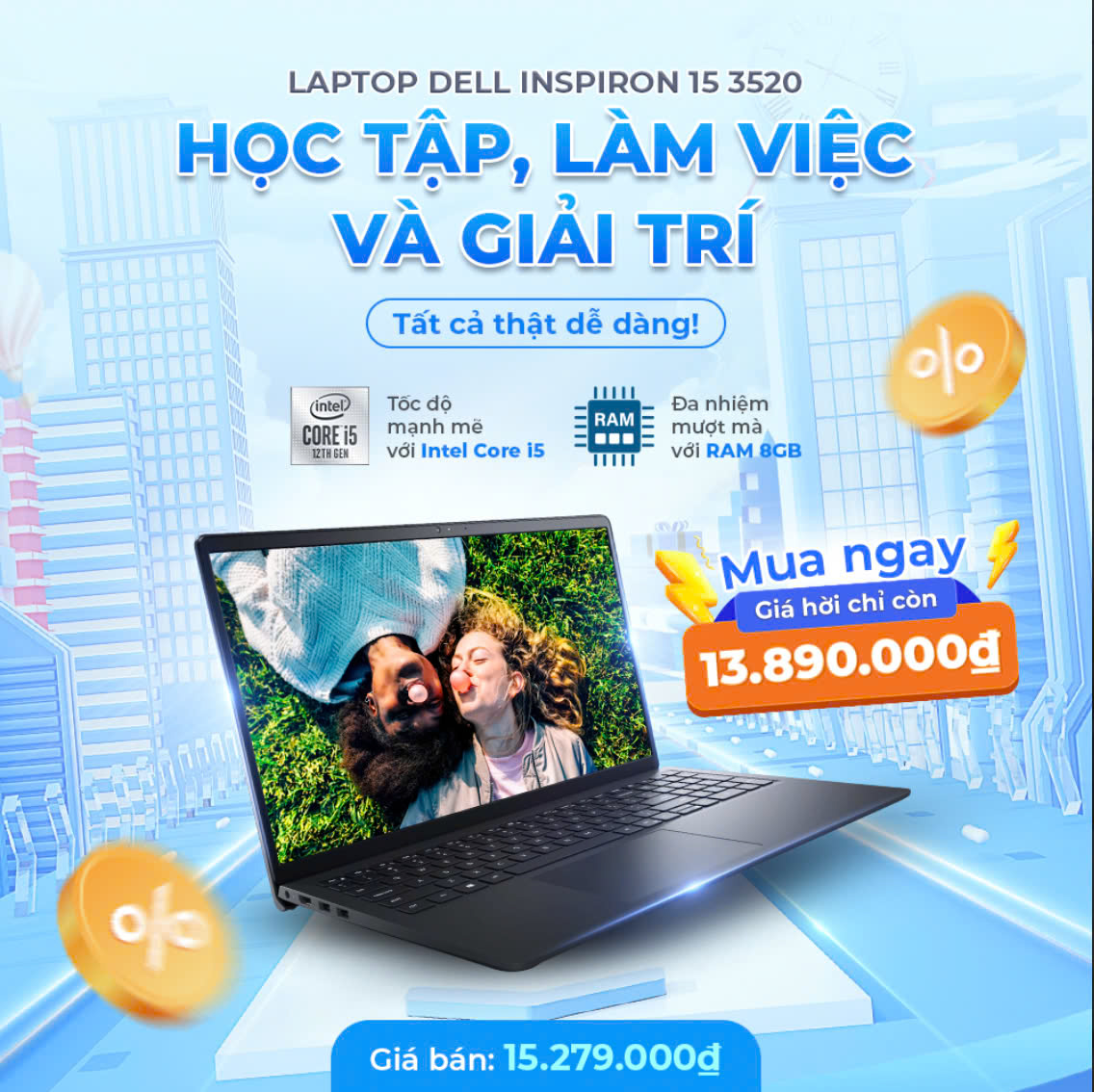 Laptop Dell cho sinh viên